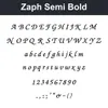 Zaph - Semi Bold character chart