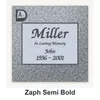 Zaph - Semi Bold carved in granite