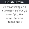Brush Stroke character chart