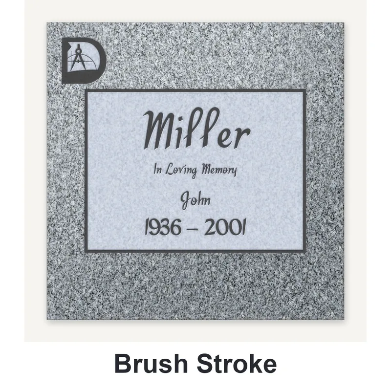 Brush Stroke carved in granite