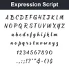 Expression Script character chart