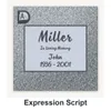 Expression Script carved in granite