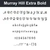 Murray Hill Extra Bold character chart