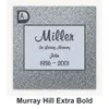 Murray Hill Extra Bold carved in granite