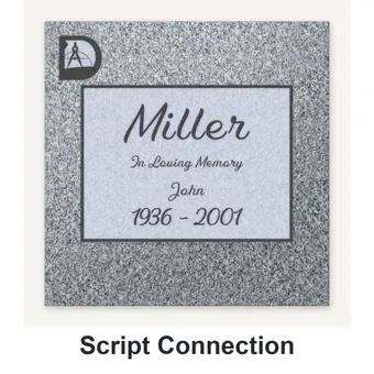 Script Connection carved in granite