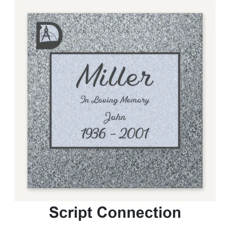 Script Connection carved in granite