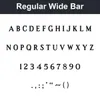 Regular Wide Bar character chart