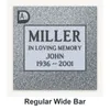 Regular Wide Bar carved in granite