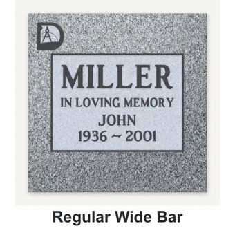 Regular Wide Bar carved in granite