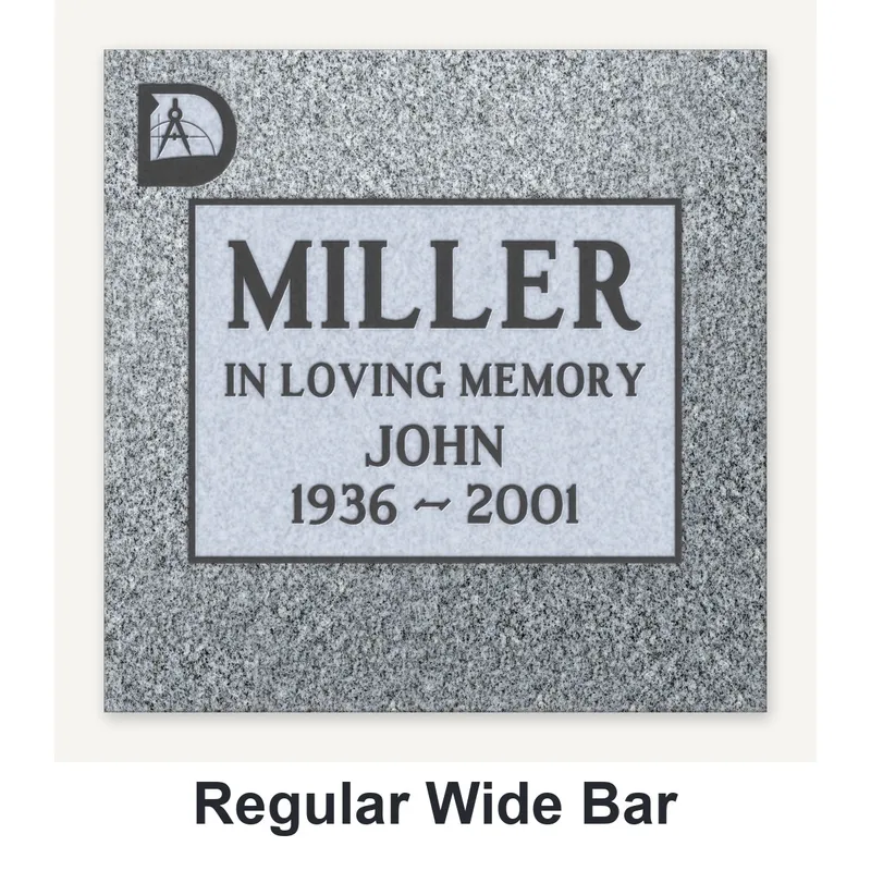 Regular Wide Bar carved in granite