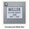 Condensed Wide Bar carved in granite
