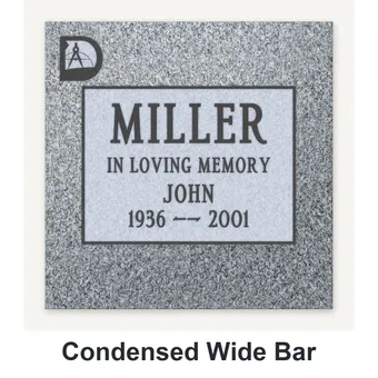 Condensed Wide Bar carved in granite