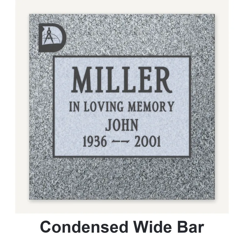 Condensed Wide Bar carved in granite