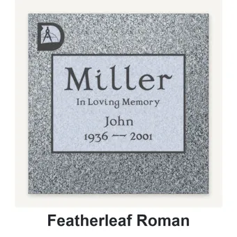 Featherleaf Roman carved in granite