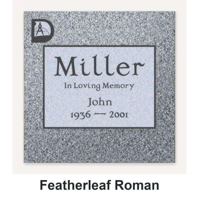 Featherleaf Roman carved in granite