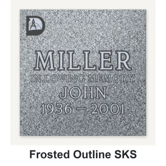 Frosted Outline SKS carved in granite