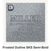 Frosted Outline SKS Semi-Bold carved in granite