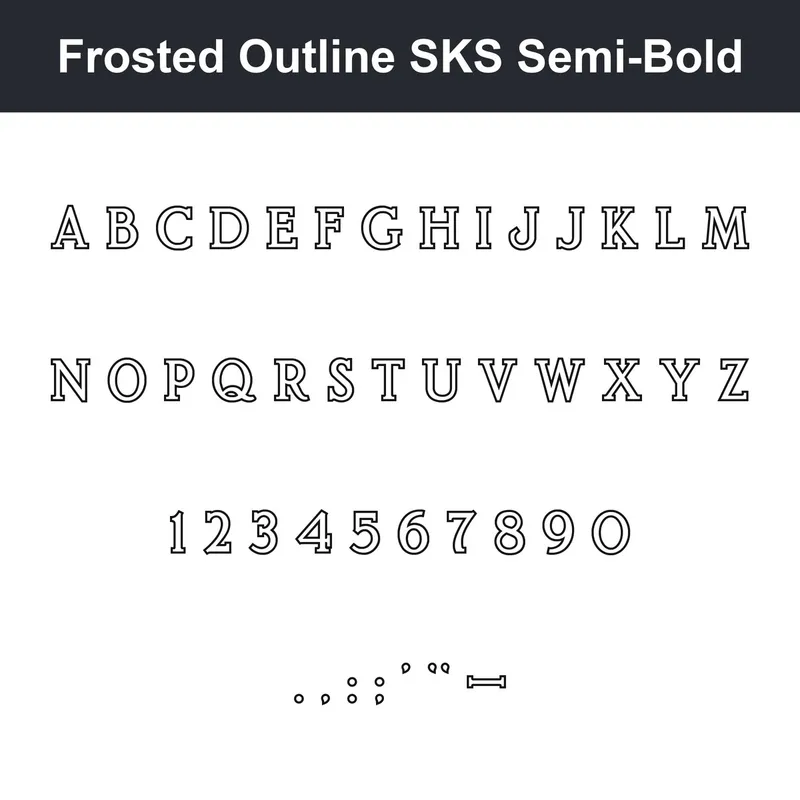 Frosted Outline SKS Semi-Bold character chart