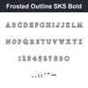 Frosted Outline Sks Bold character chart