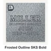 Frosted Outline Sks Bold carved in granite