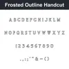 Frosted Outline Handcut character chart