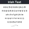 Irish Text character chart