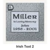 Irish Text 2 carved in granite