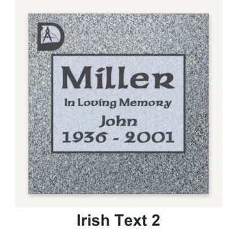 Irish Text 2 carved in granite