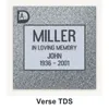 Verse TDS carved in granite
