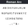 Roman Arc character chart