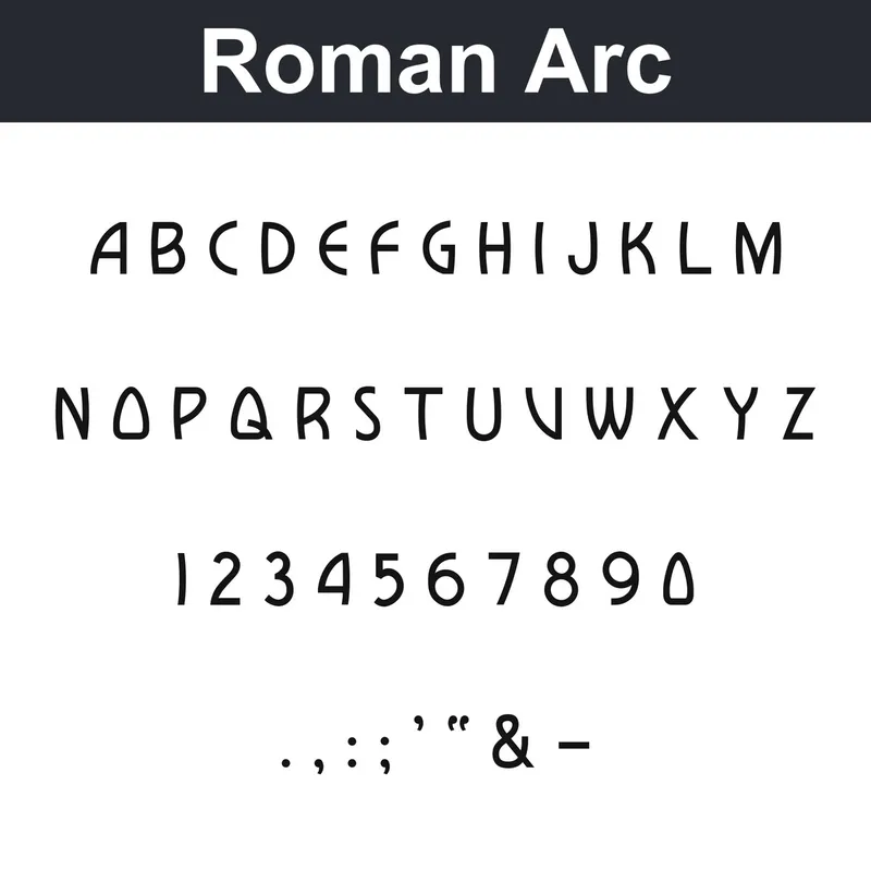 Roman Arc character chart