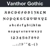 Vanthor Gothic character chart