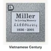 Vietnamese Century carved in granite