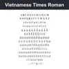 Vietnamese Times Roman character chart