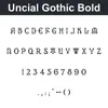 Uncial Gothic Bold character chart