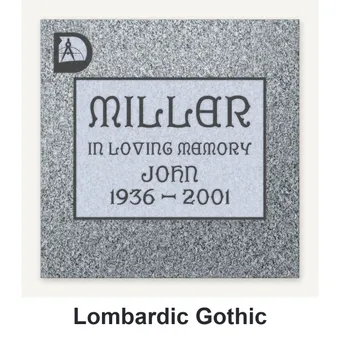 Lombardic Gothic carved in granite
