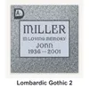 Lombardic Gothic 2 carved in granite