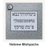 Hebrew Mishpacha carved in granite