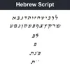 Hebrew Script character chart
