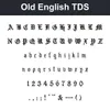 Old English TDS character chart