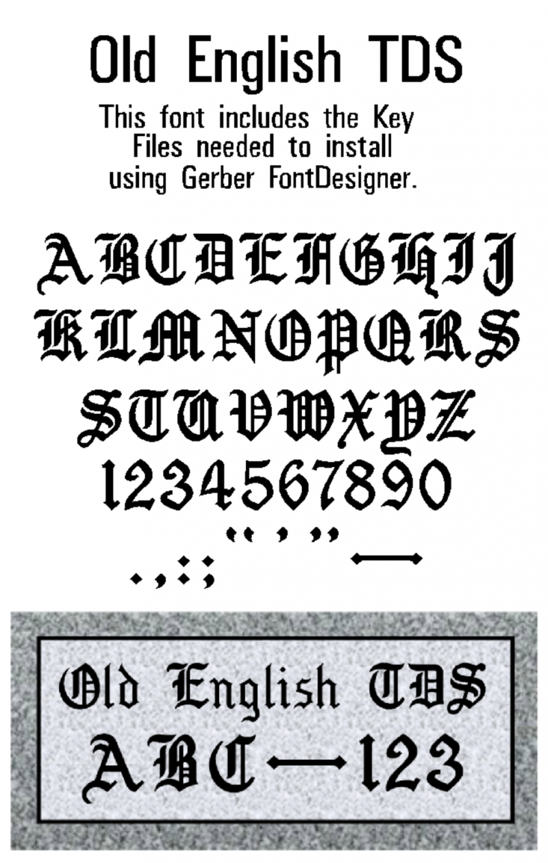 Old English TDS - Font