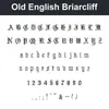Old English Briarcliff character chart