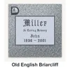 Old English Briarcliff carved in granite
