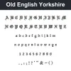 Old English Yorkshire character chart