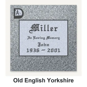 Old English Yorkshire carved in granite