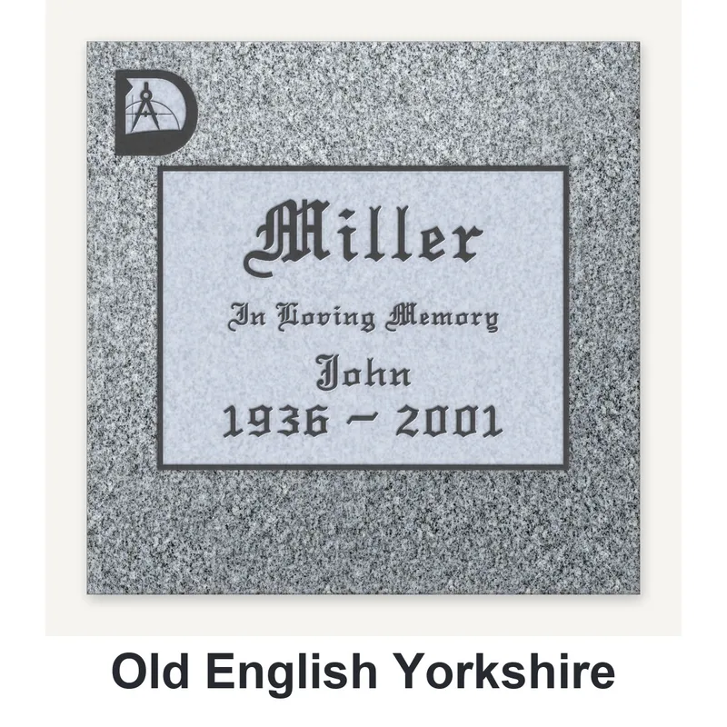 Old English Yorkshire carved in granite