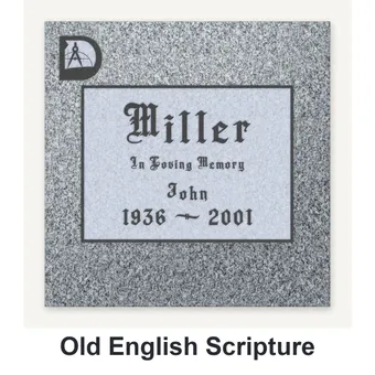 Old English Scripture carved in granite