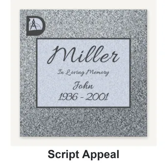 Script Appeal carved in granite
