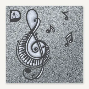 MUSIC CLEFT WITH KEYS