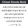 Chisel Smote Bold character chart